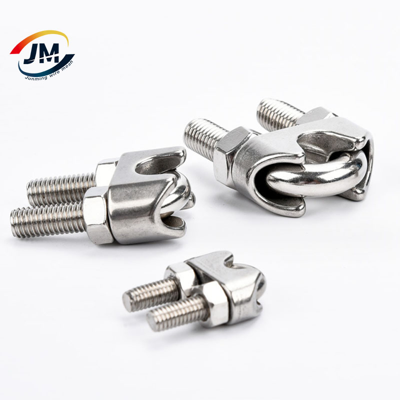 China Supplier Stainless Steel Electro Galanized Malleable Cable Clamp 1/4" 5/16" 3/8"