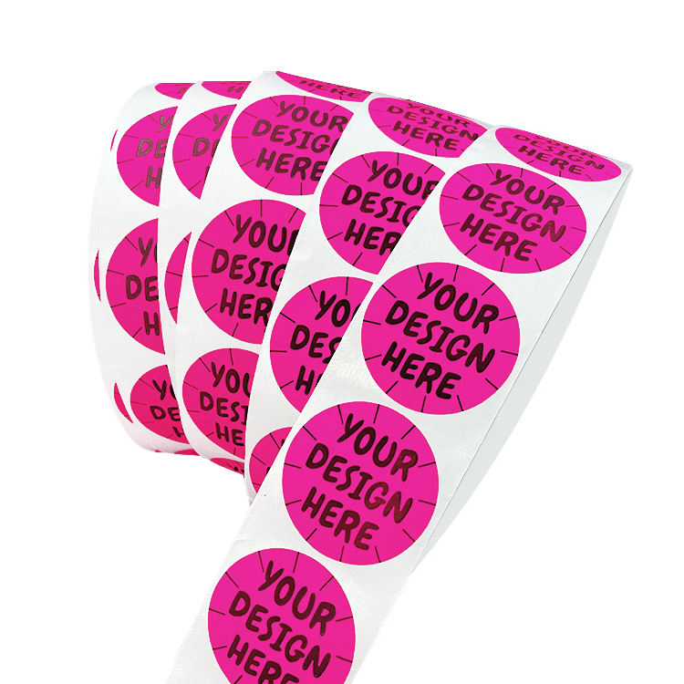 Packaging Label Make Custom Round Adhesive Roll Sticker Label with Printing Logo