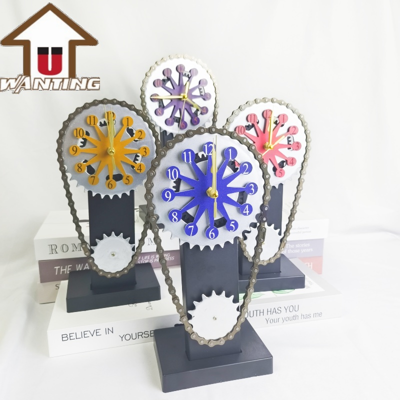 Modern Furniture High Quality Chain Gear Clock Creative Home Decoration Desktop Ornament