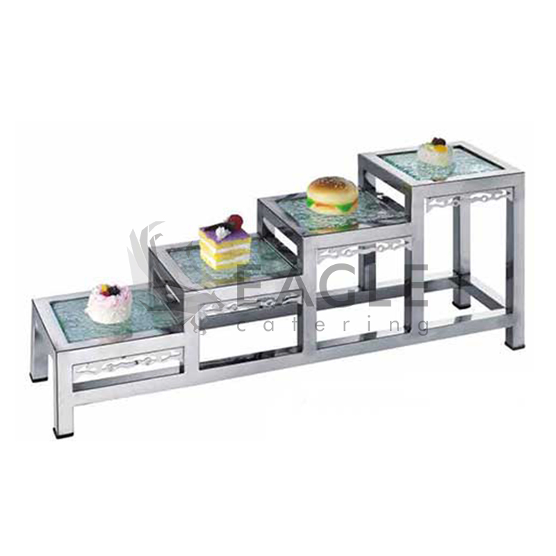 Stainless Steel Food Display Shelf Rack Riser