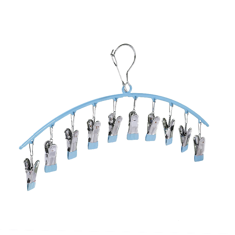 New Stainless Steel Multi-Functional Sock Clip Hangers Stainless Steel Clothes Hanger with Pegs