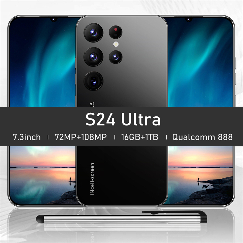 Latest S24ultra 16+1tb 200MP+50MP+12MP Triple Cam 5000mAh 5g Unlocked Mobilephone