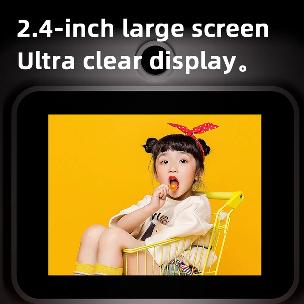 P03 Kids Instant Print Camera, 2.4" HD 1080P, Pattern Print & Dual Camera - Pink