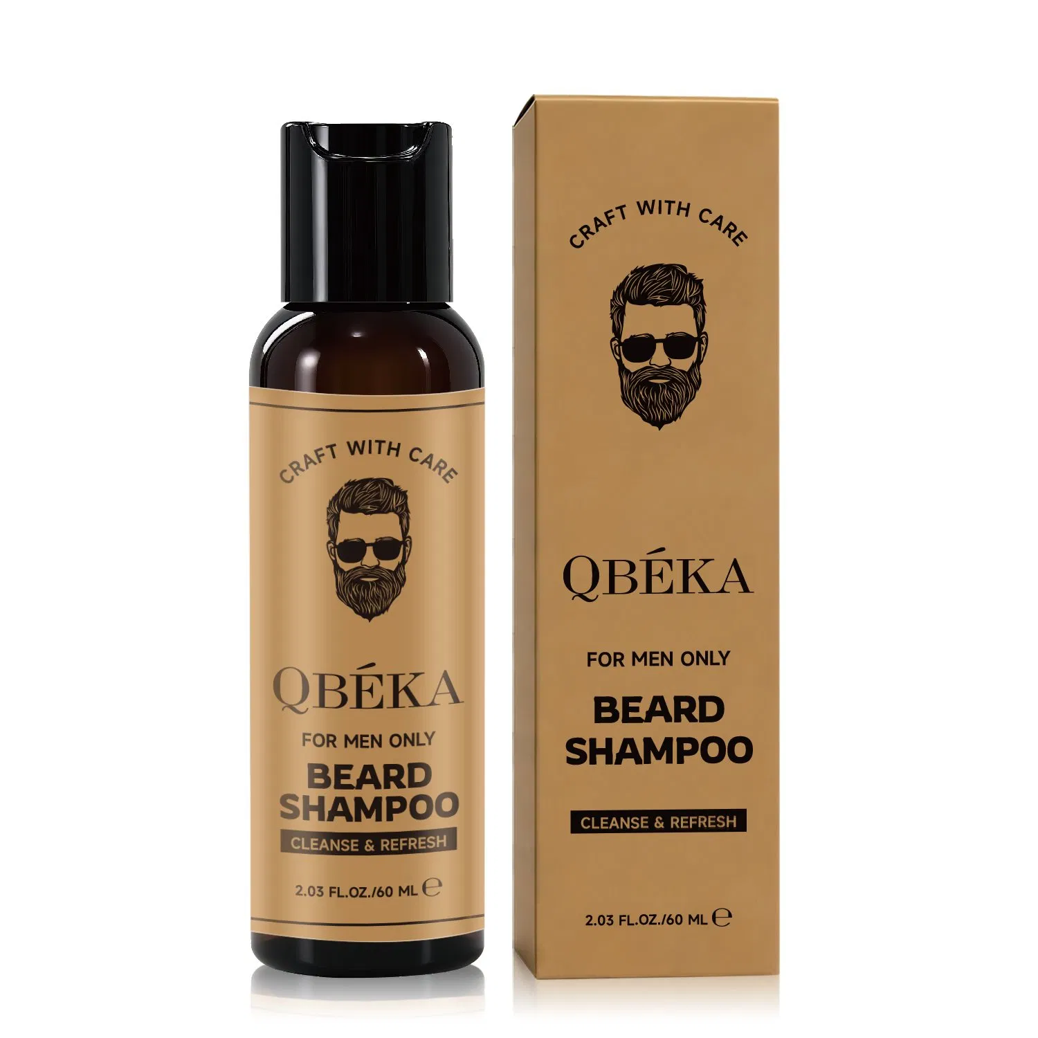 Men's Beard Shampoo - Deep Cleansing & Hydrating, Tea Tree Oil, Sulfate-Free Beard Wash