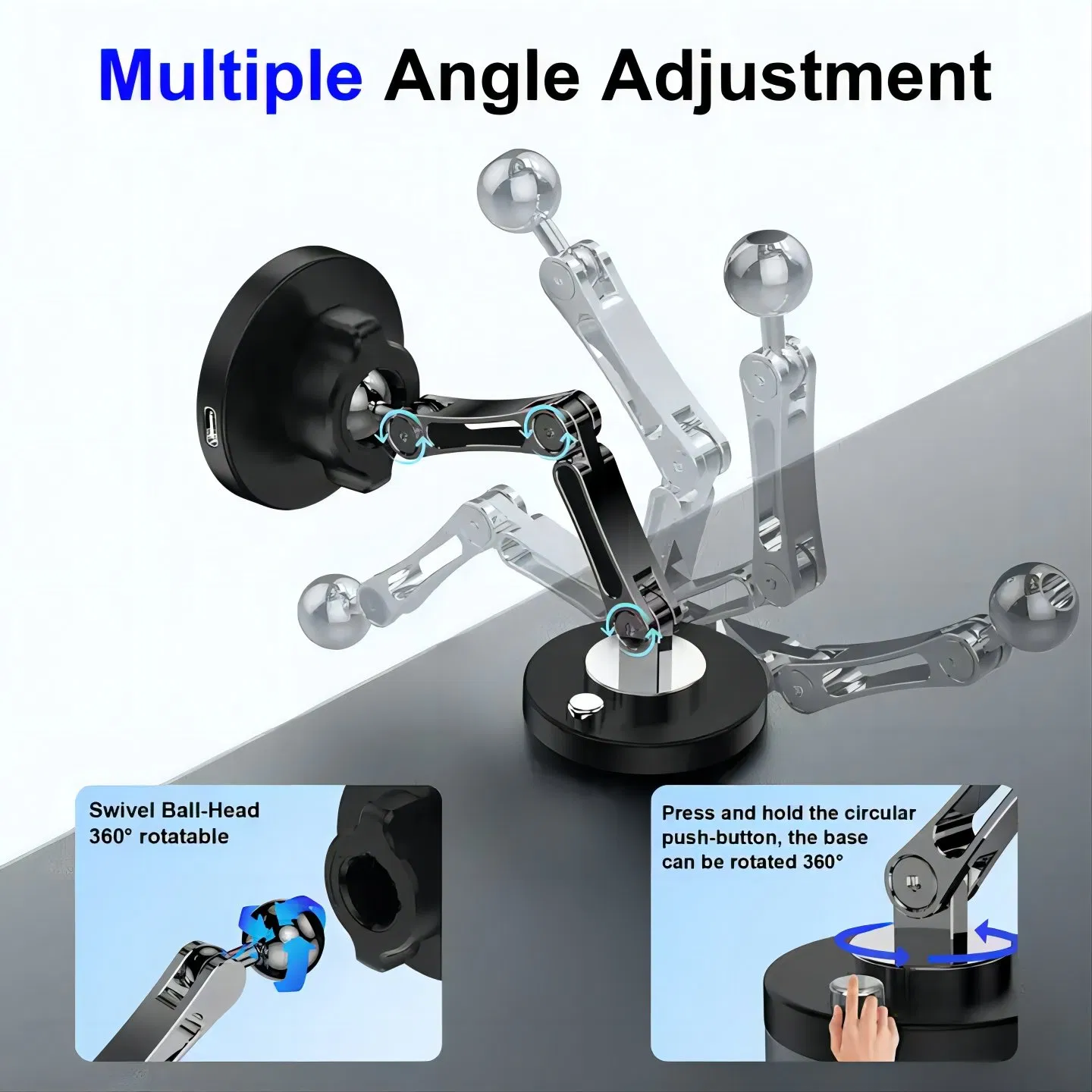 Магнитный автомобильный держатель-зарядка 15W для iPhone