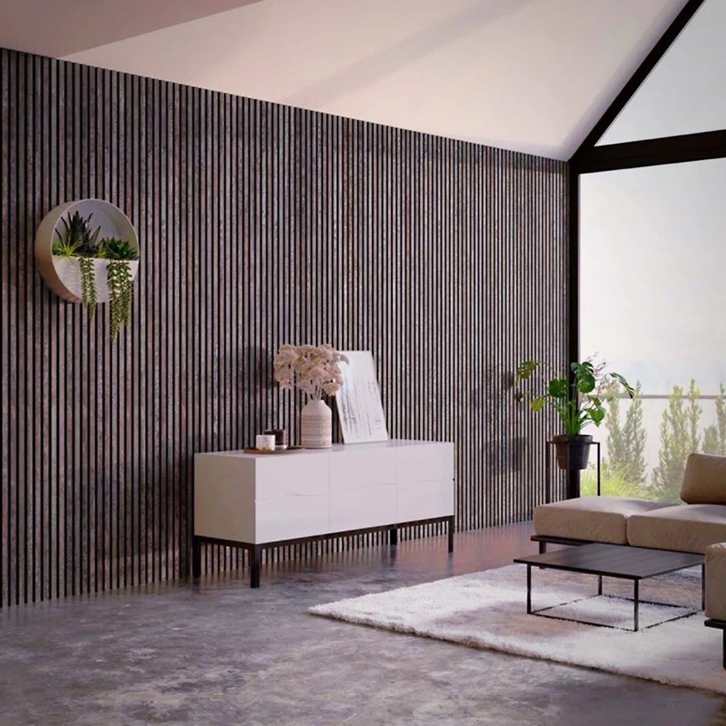 Euroyal Brand Customized Wood Veneer Slat Sound Absorbing Board Panels