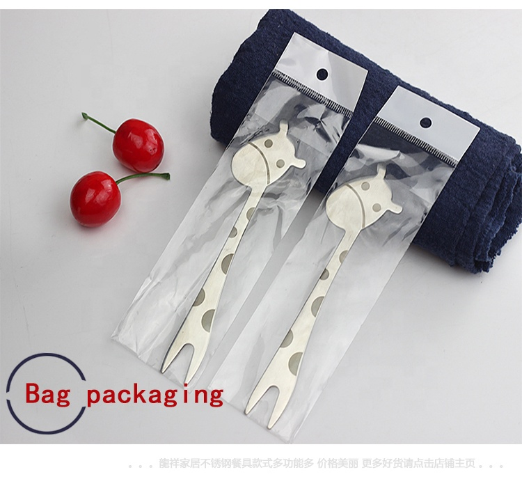 Wholesale 304 Stainless Steel Cartoon Deer Styling Fruit Cake Fork