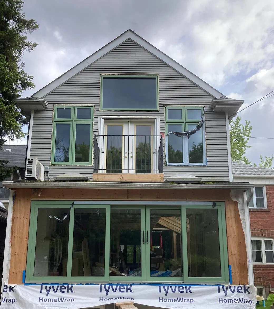 Penjoy Modern Villa Design Durable Aluminum Clad Wood Crank Casement Window