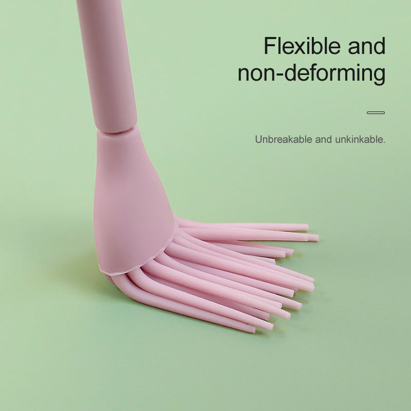 Kitchen Utensils Heat-Resistant Healthy Odorless Non-Toxic Food Grade Silicone Retractable Baking Pastry Oil Brush