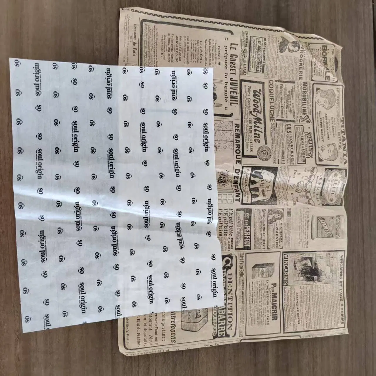 Custom 40GSM Oil-Proof Burger Wrap Paper Placemat