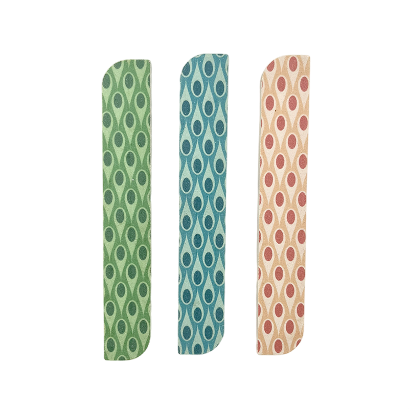 Customized Cute Long Strip Colorful Eco-Friendly Smooth Care Double Sided Buffer EVA Nail File