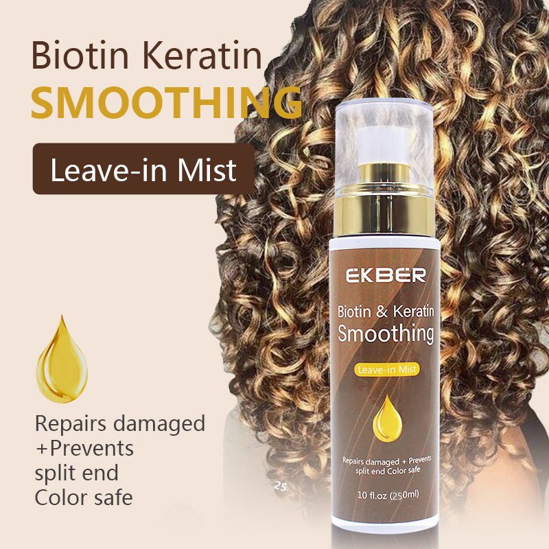 Hot Selling Ekber Leave in Conditioner Spray for Curly Hair Biotin Anti-Frizz Deep Conditioner for Split Ends Wholesale 250ml