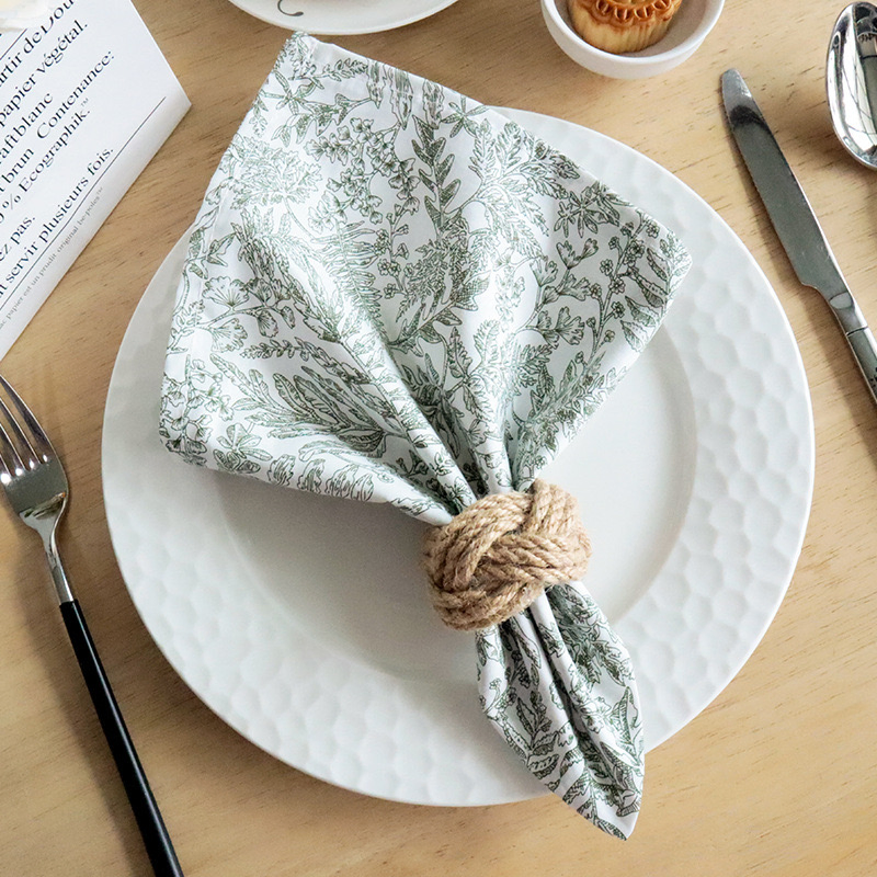 Satin Tablecloth Fold Dinner Napkin Napkin Set Wedding Napkins