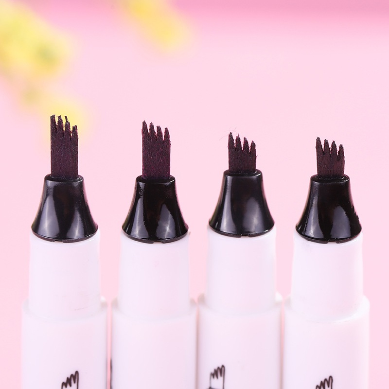 Ep02 Thrush Artifact 4 Fork Eyebrow Pencil Fine Line Waterproof Easy to Color Durable Eyebrow Modification Liquid Fast Hand Cross-Border Explosive Manufacturer