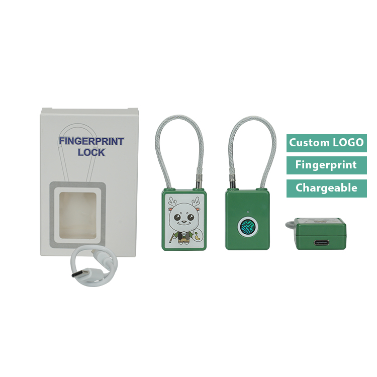 Popular Leelen Mini Biometrics Keyless Anti-Theft Travel Suitcase Padlock Chargeable Smart Fingerprint Padlock