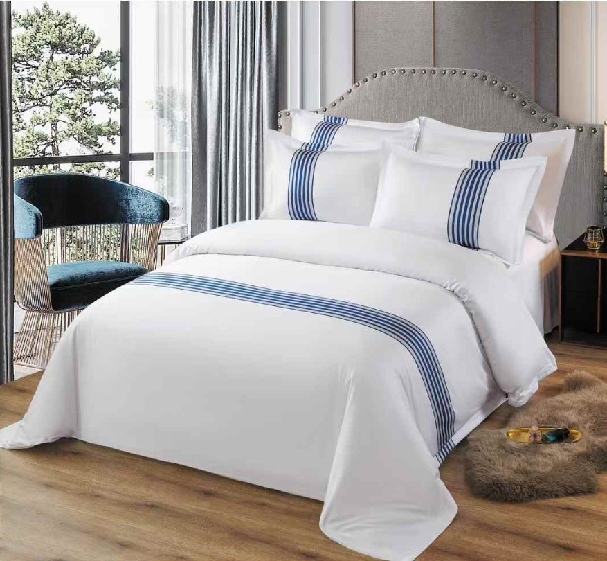 Wholesale Custom 100% Cotton Bedding Sheets Pillowcases Four Piece Set