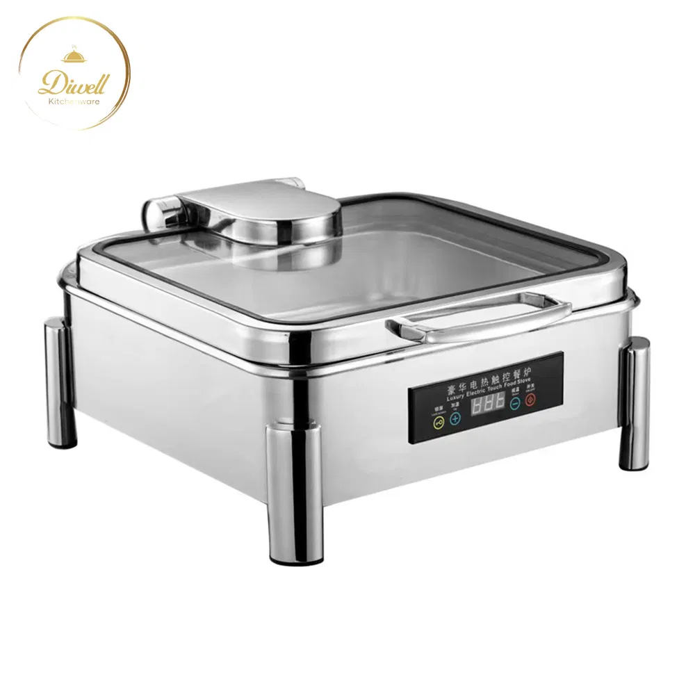 Digital Display Stainless Steel Rectangular Hydraulic Chafing Dish Economy