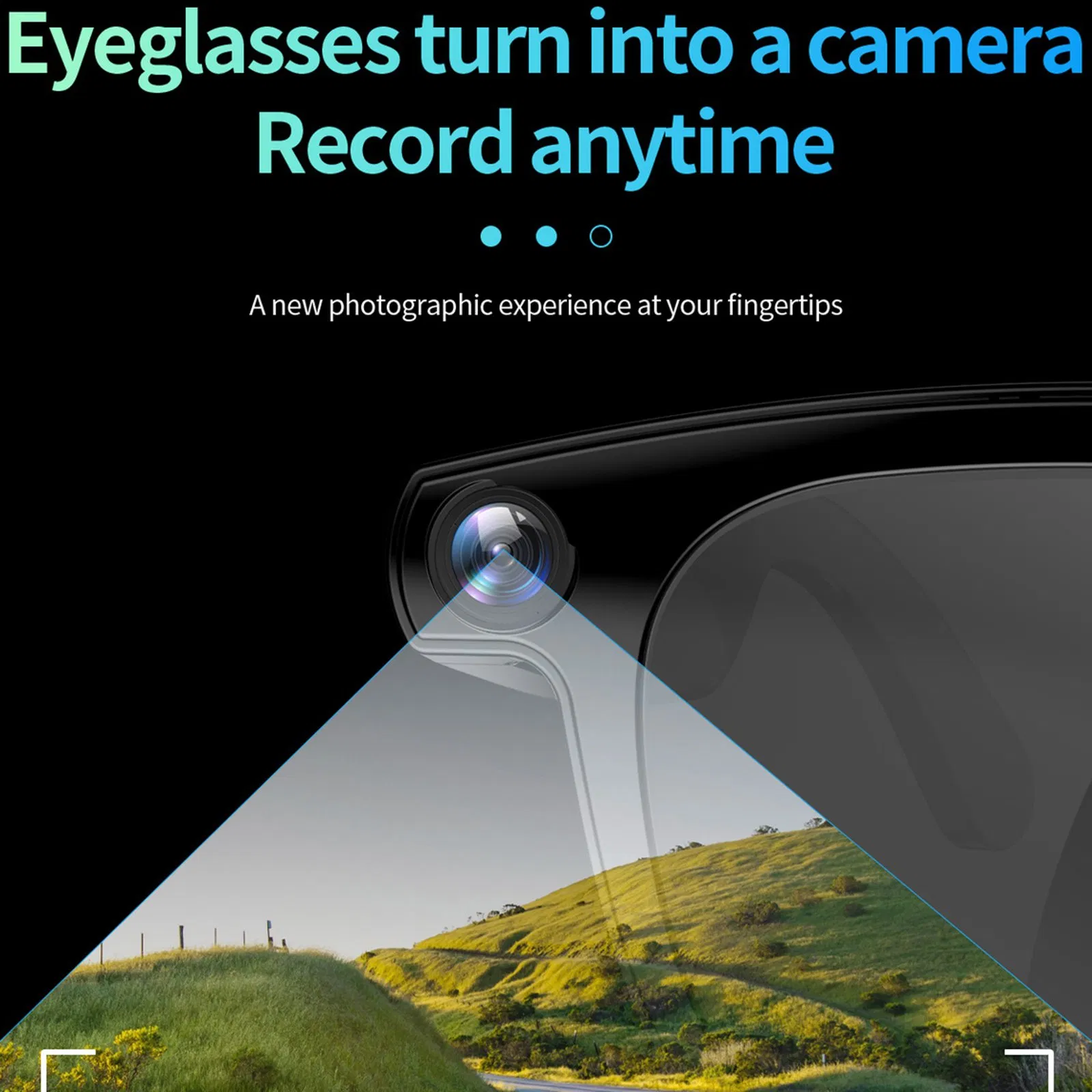 Cy01 Ai Translation Smart Glasses - Video Recording, Bluetooth Music, 2GB, Black