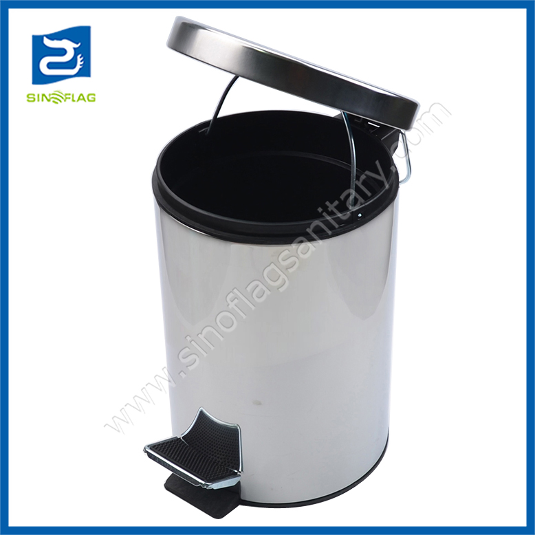 Hot Selling Big Capacity Metal Garbage Bin Stainless Steel Pedal Trash Can