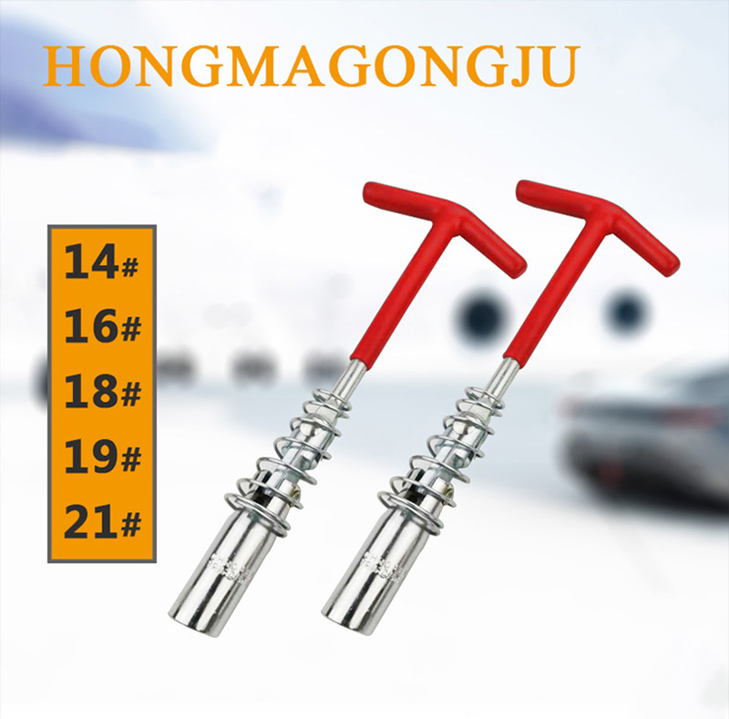 Stainless Steel 16mm Spark Plug Socket T-Type Universal Spark Plug Socket Wrench