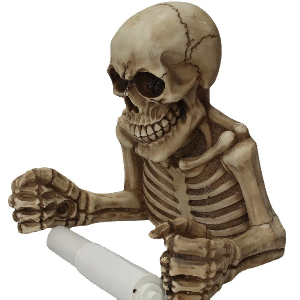 Держатель для туалетной бумаги «Череп» на стену