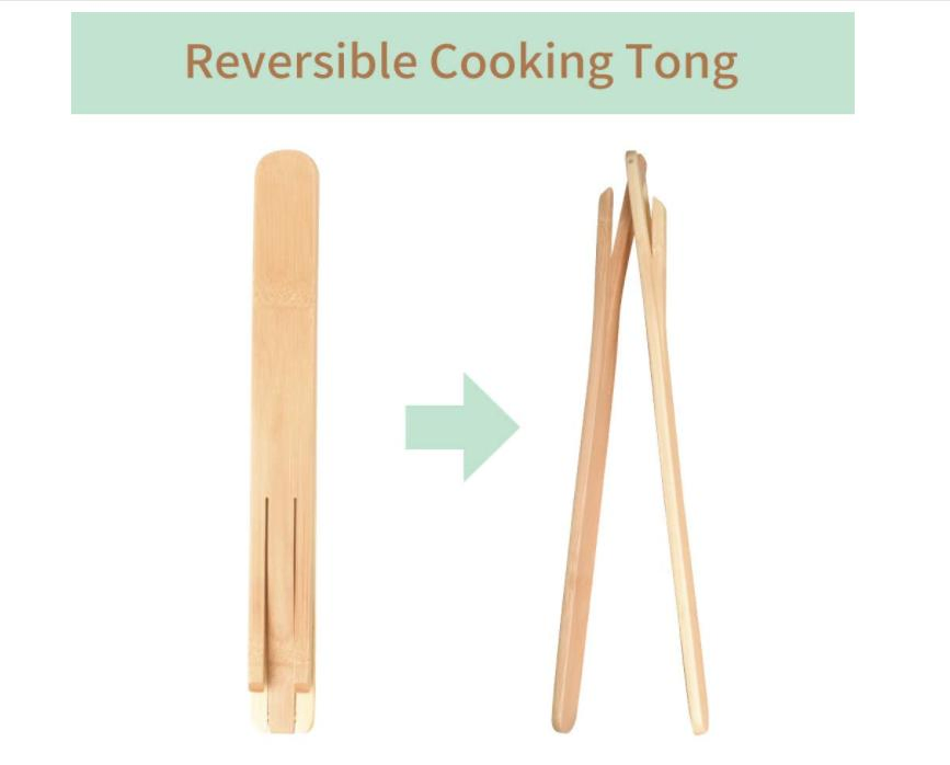 Organic 6 Piece Bamboo Cooking & Serving Utensils Set