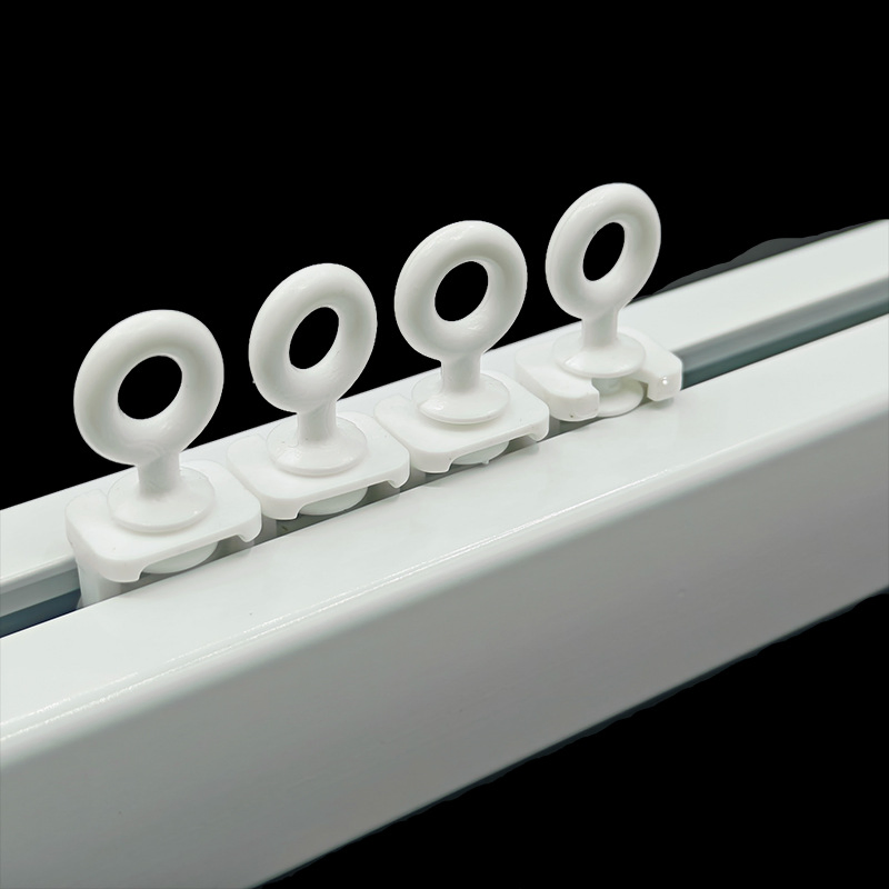 Hospital S-Type Straight Curtain Sliding Runners Motorized Ripple Fold Curved Electric Curtain Carrier