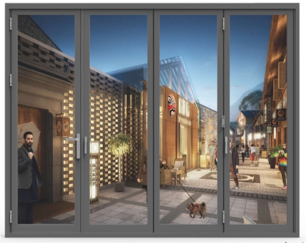 High Strength Sound Insulation Heat Preservation Windproof Metal Glass Door