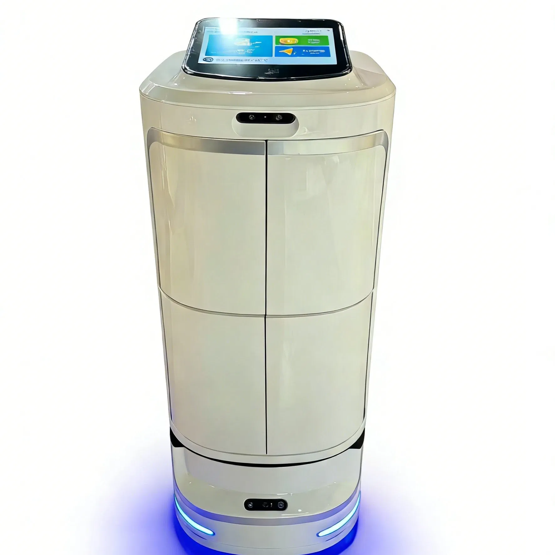 Large-Size Tray Simple Maintenance Intelligent Voice Interactive Meal Delivery Robot