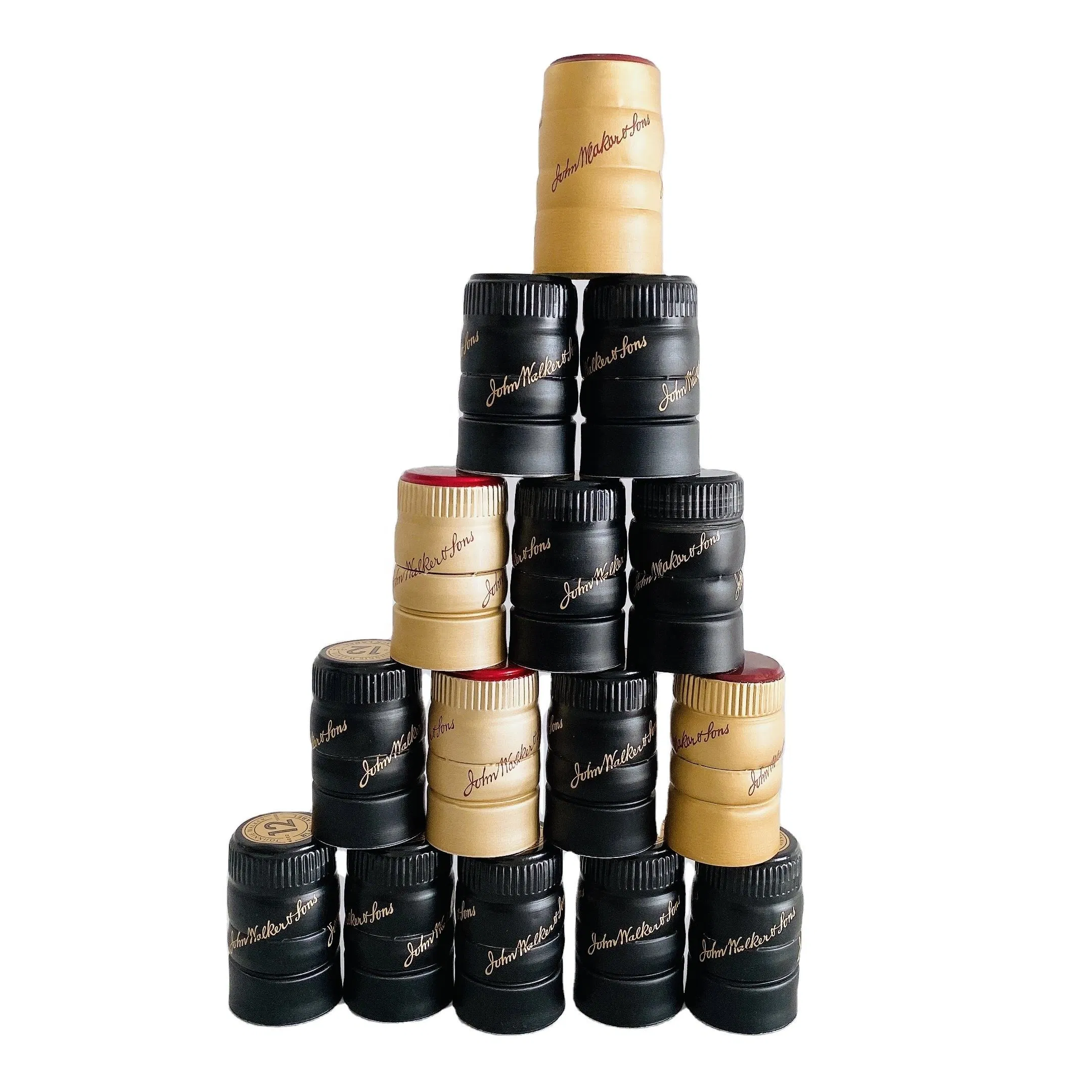 Aluminum Plastic Insert Cap Glass Ball Inside for Whisky Glass Bottles