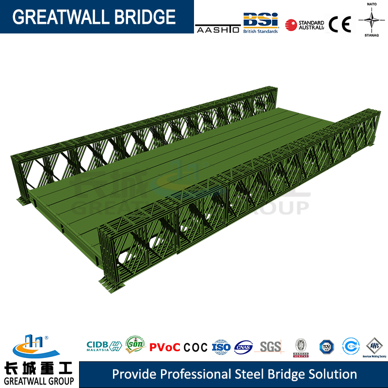 Bailey Truss Bridge Adopts Modular Steel Bridge System of Prefabricated Simple Structure