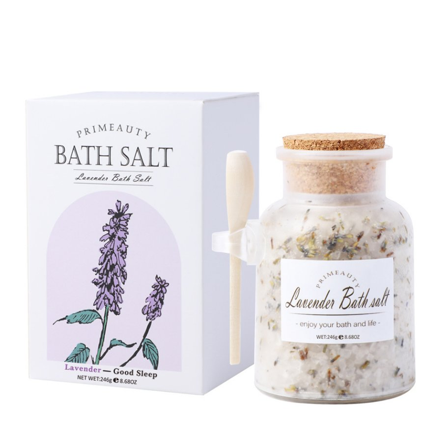 Online Wholesale in Stock Jordan Private Label Pure Natural Dead Sea Bath Salts with Dry Flowers Argan Oil