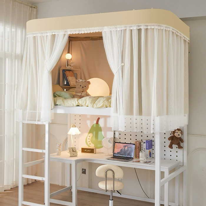 New Style Student Designed Bed Curtain with Dual Guide Rails High Grade Light Blocking Eco Friendly and Breathable Features