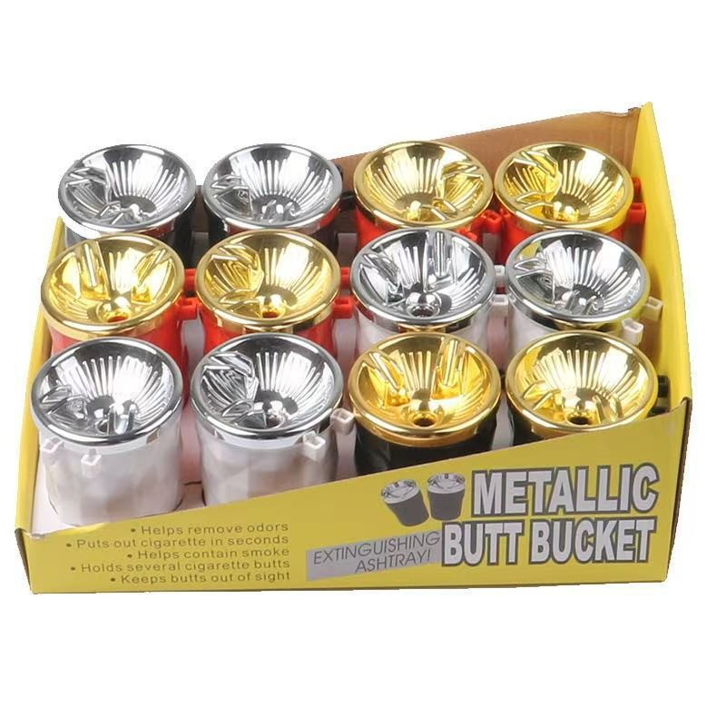 Smoking Accessories 73G 80mm Mixed Color Ashtray Plated Funnel Ash Tray Smoking Set Wholesale Price