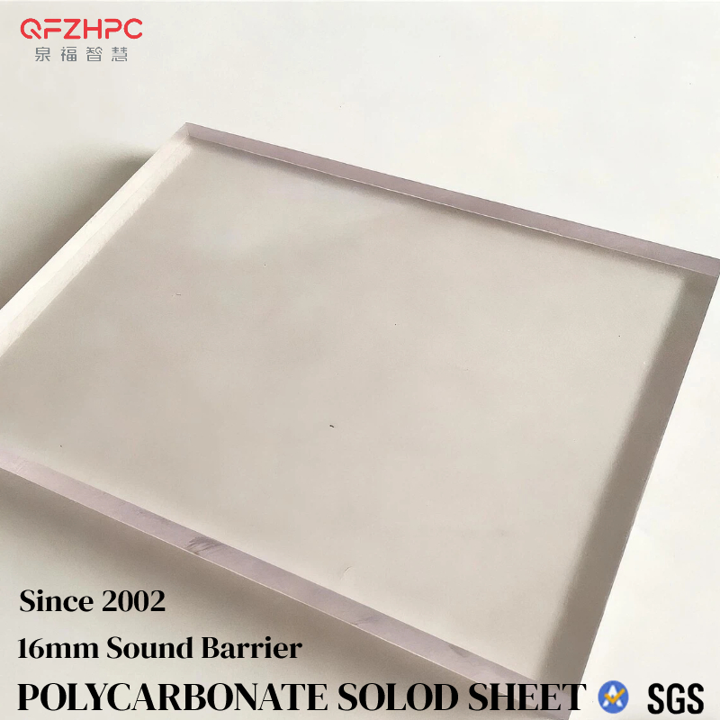 16mm Polycarbonate Solid Sheet 2 Sides UV-Coating for Highway Noise Barrier