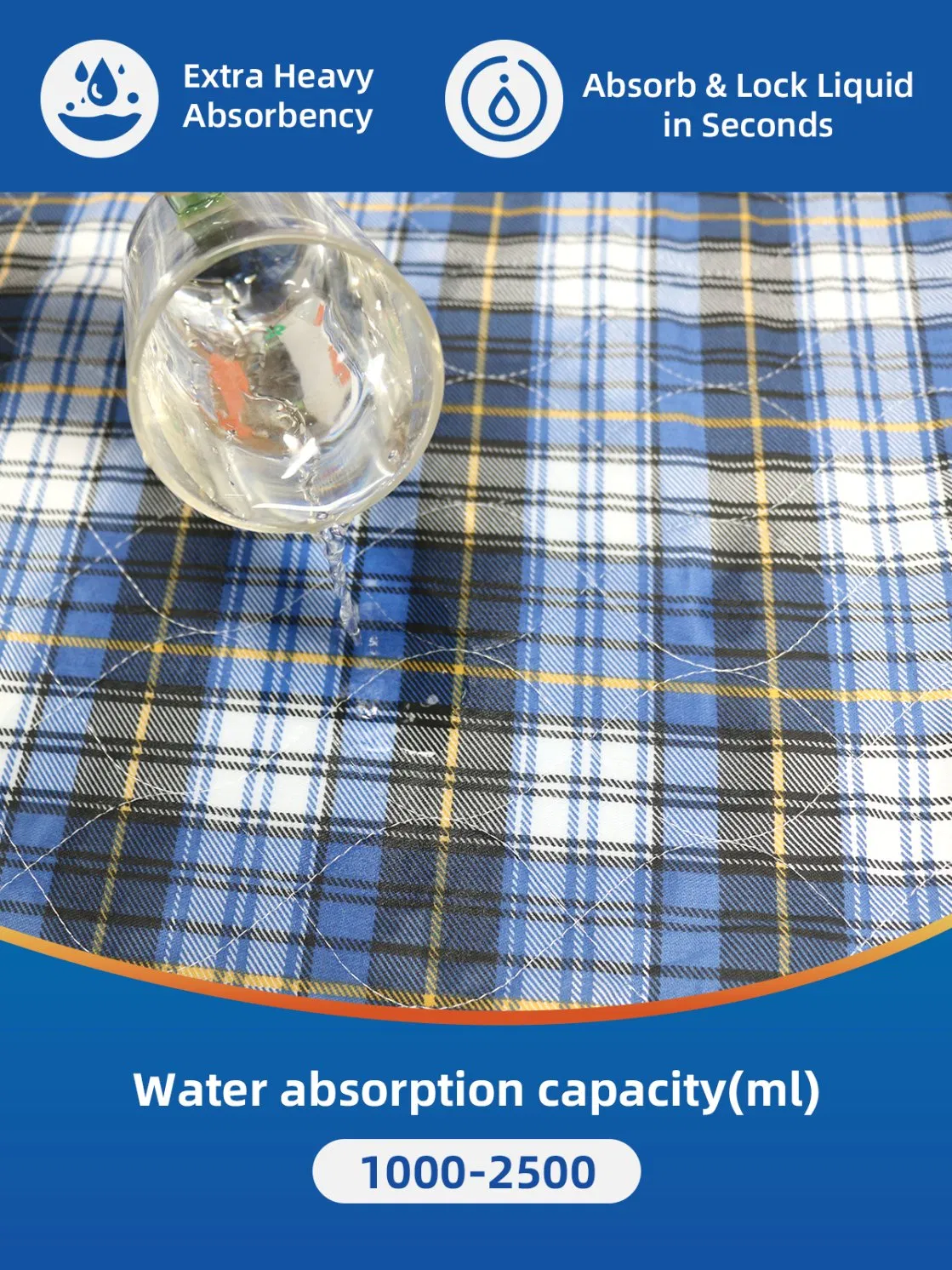 Reusable Underpads Highly Absorbency Incontinence Bed Pads for Adults