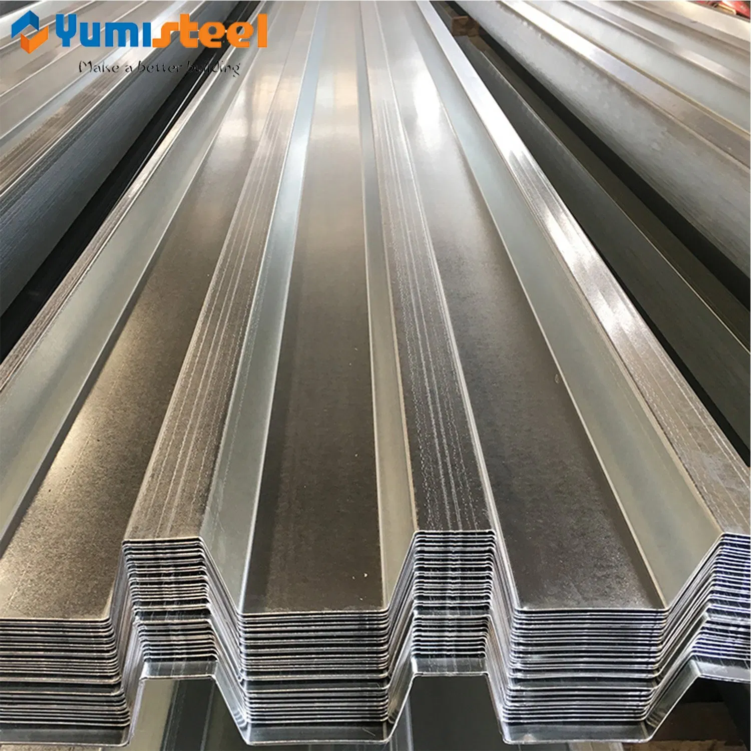 Builidng Support Galvanized Floor Slap Corrugated 1.0mm Decking Steel Sheet