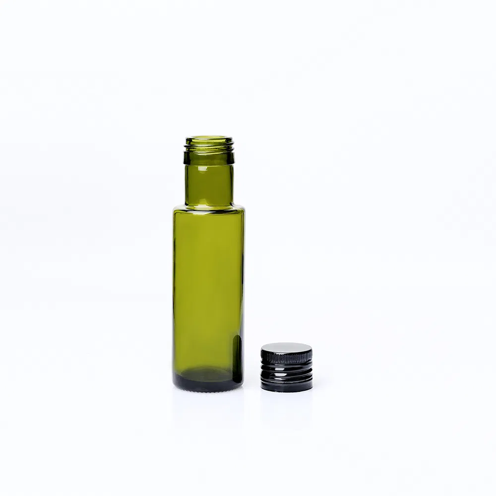 Sale Marasca Green Square Cooking Edible Glass Olive Oil Bottle 100ml 250ml