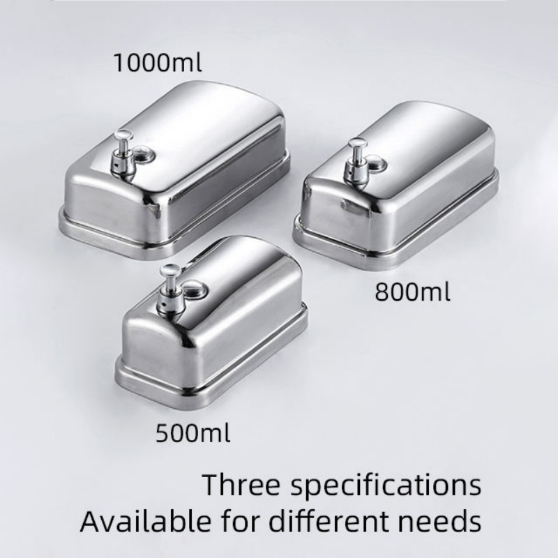 Wholesale Square Wall Mounted 304 Stainless Steel Hand Liquid Soap Dispenser