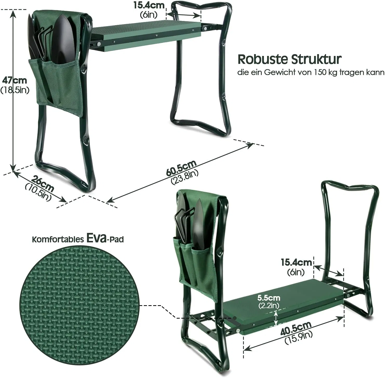 Cheap Price OEM Portable Garden Stool Garden Kneeling Mats with EVA Foam Cushion