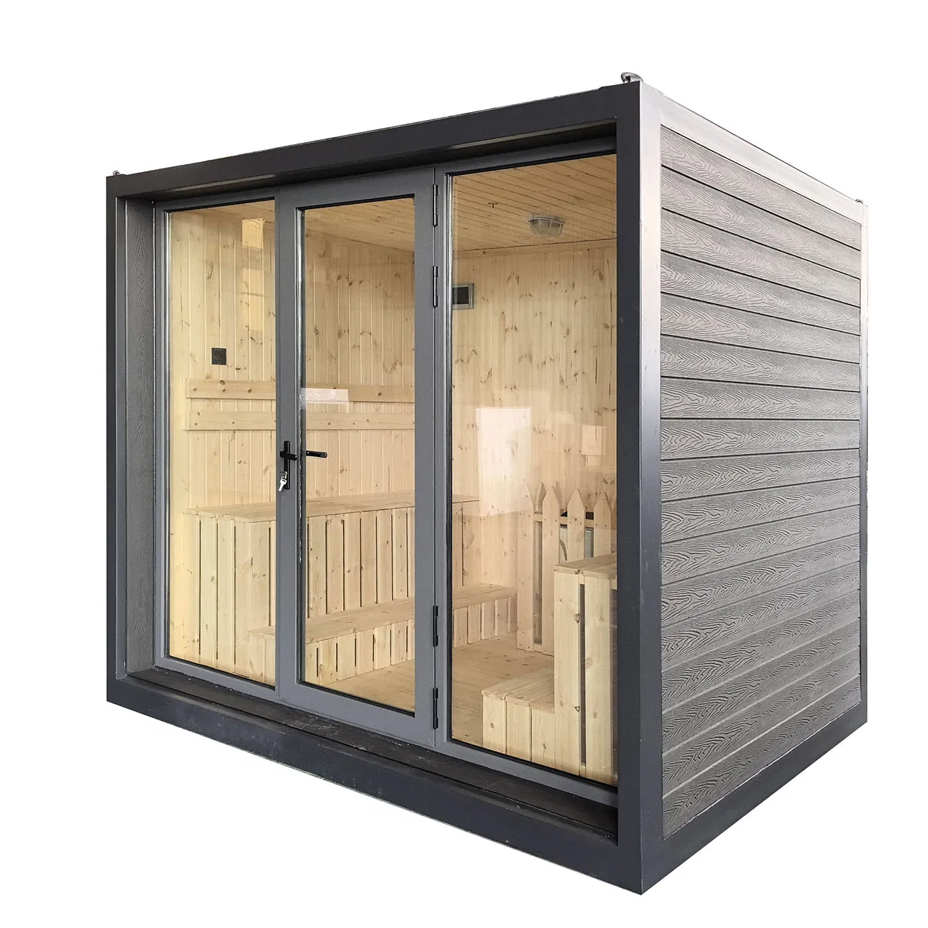Elegant Sauna Room Outdoor Container with Full Waterproof and UV Protection