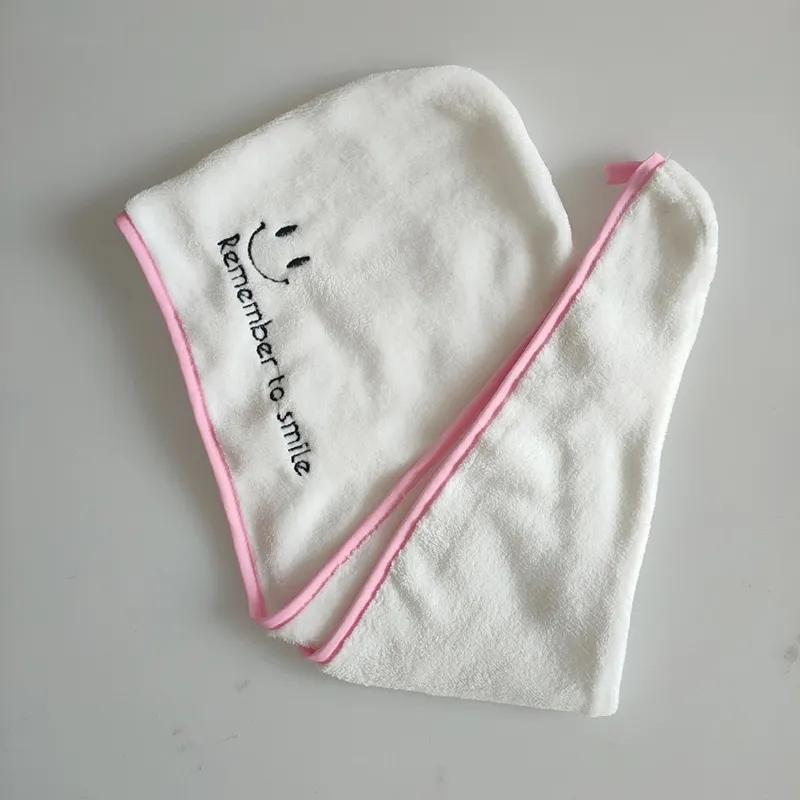Wholesale Custom Embroidery Logo Waffle Dry Hair Hat Towel