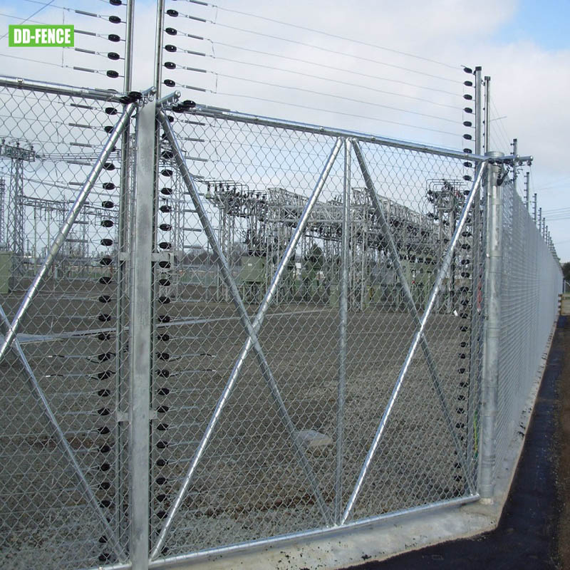 Solar Powered Electric Fence Energizer Alarm System High Security Chain Link Fence Wire Electric Fencing Post Farm Electric Fence