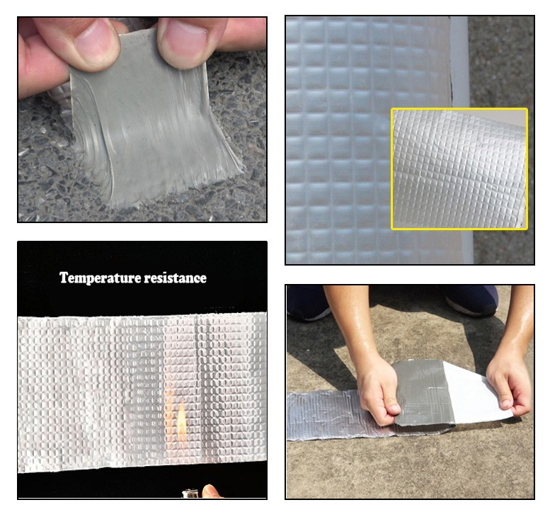 High Quality Aluminum Butyl Tape / Butyl Rubber Tape / Butyl Waterproof Tape / Flashing Tape / Butyl Adhesive Tape / Aluminum Butyl Tape / Butyl Sealing Tape