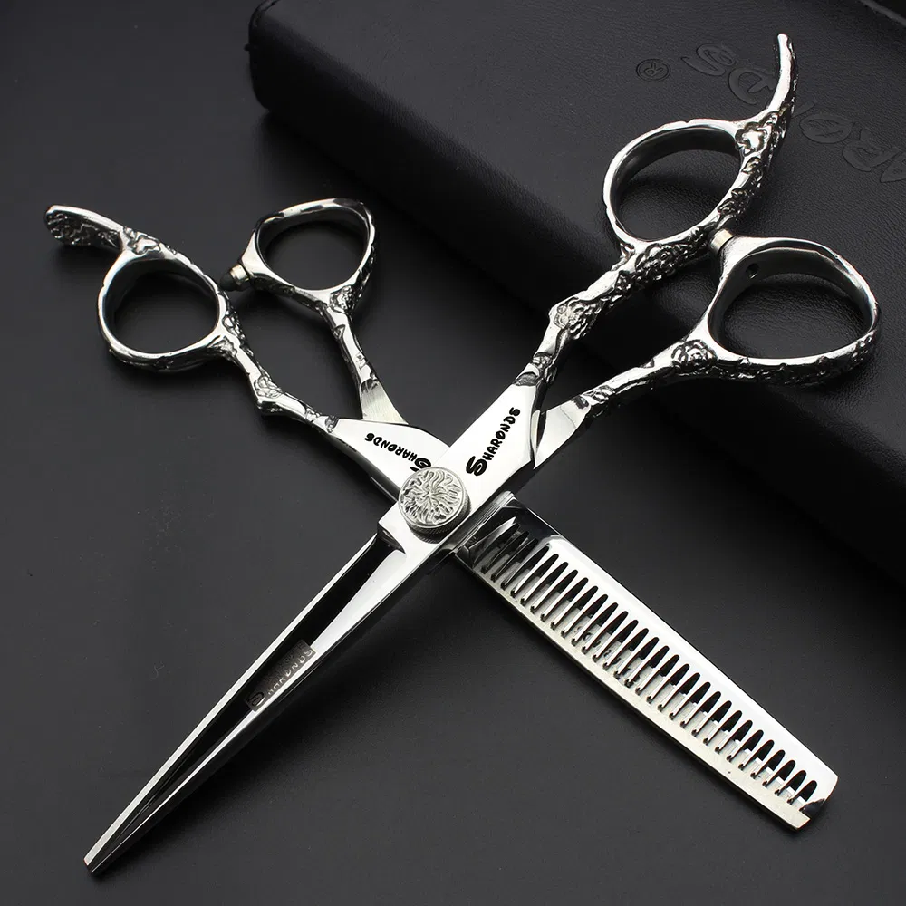 Professional Barber Scissors Japan 440c Salon Shears Barber Hairdressing Scissors