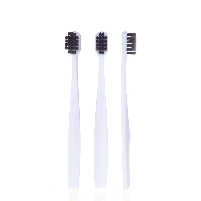 Manufacturer Custom Logo Activated Charcoal Soft Bristles Whitening Teeth Adult Plastic Manual Toothbrush