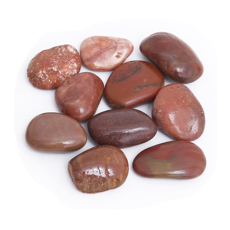 Red Polished Pebbles Stone Landscaping Tumbled Pebbles River Paving Stone