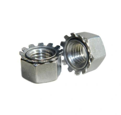 Made In304 Stainless Steel K-Nut Cap Hex Lock Nut for Indoor and Outdoor Decoration Hex Flange Square Thin Nylon Insert Lock Cap Wing Channel Coupling Weld Nuts