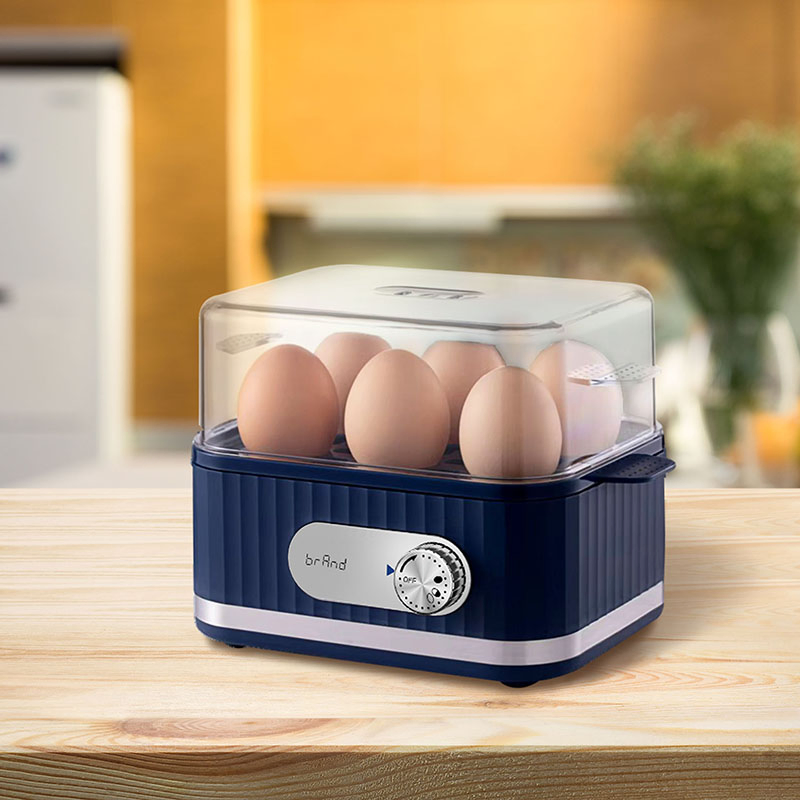 Precise Doneness 6-Egg Electric Egg Boiler Timer with Anti-Dry Technology