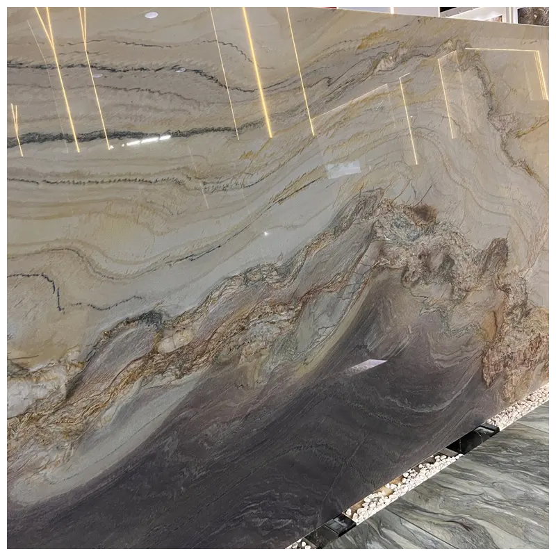 Brazilian Luxury Purple Aquarelle Quartzite Slabs for Villa Wall and Countertops